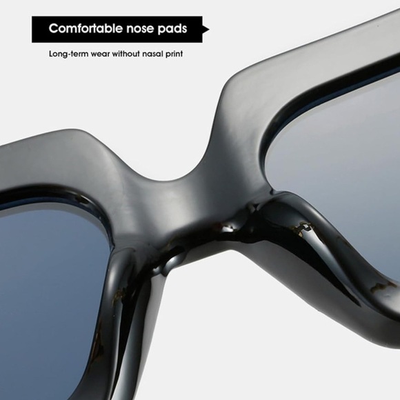 Black & Gold Fashion Sunglasses with Golden Tone Chain Link Arms 2 Pair - Picture 7 of 12